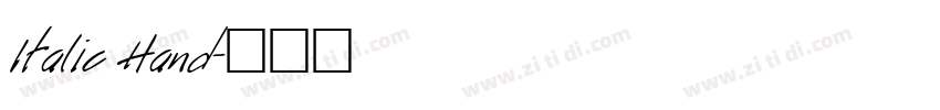 Italic Hand字体转换